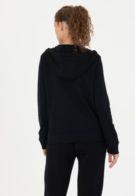 Kadın Siyah Kapüşonlu Basic Sweatshirt - 50272060004