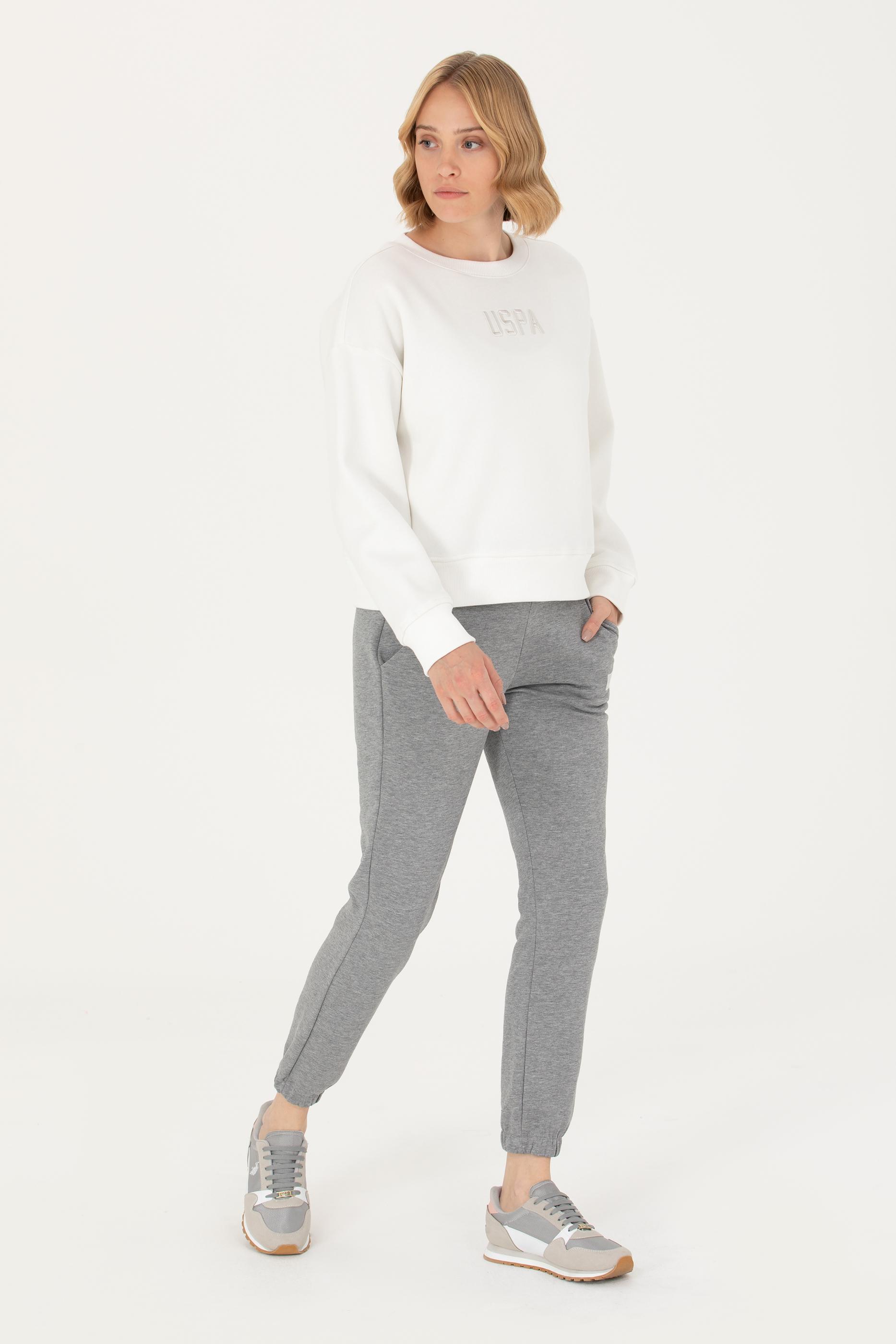 Kadın Gri Melanj Eşofman Altı