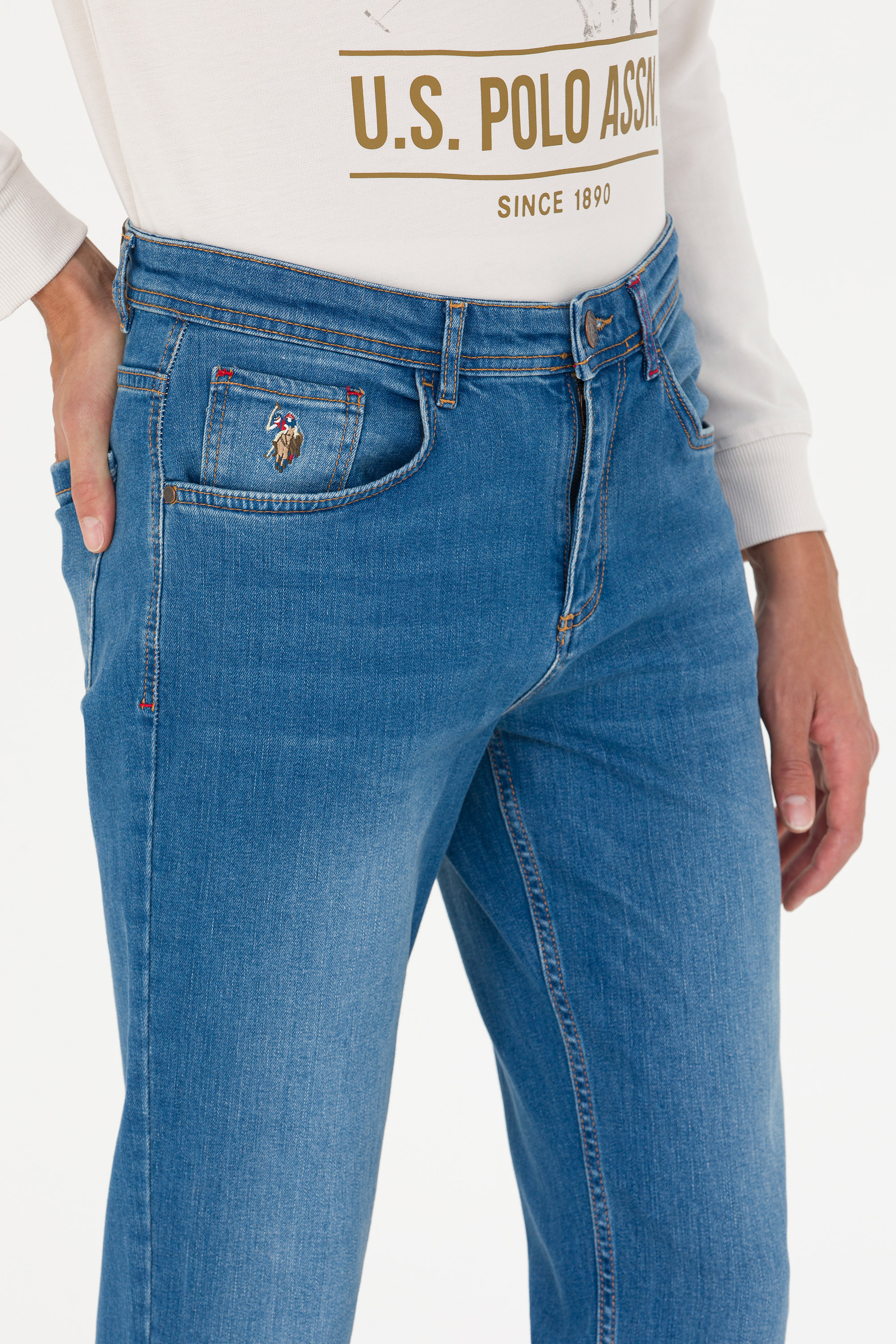 Erkek Mavi Jean Pantolon - Image 5