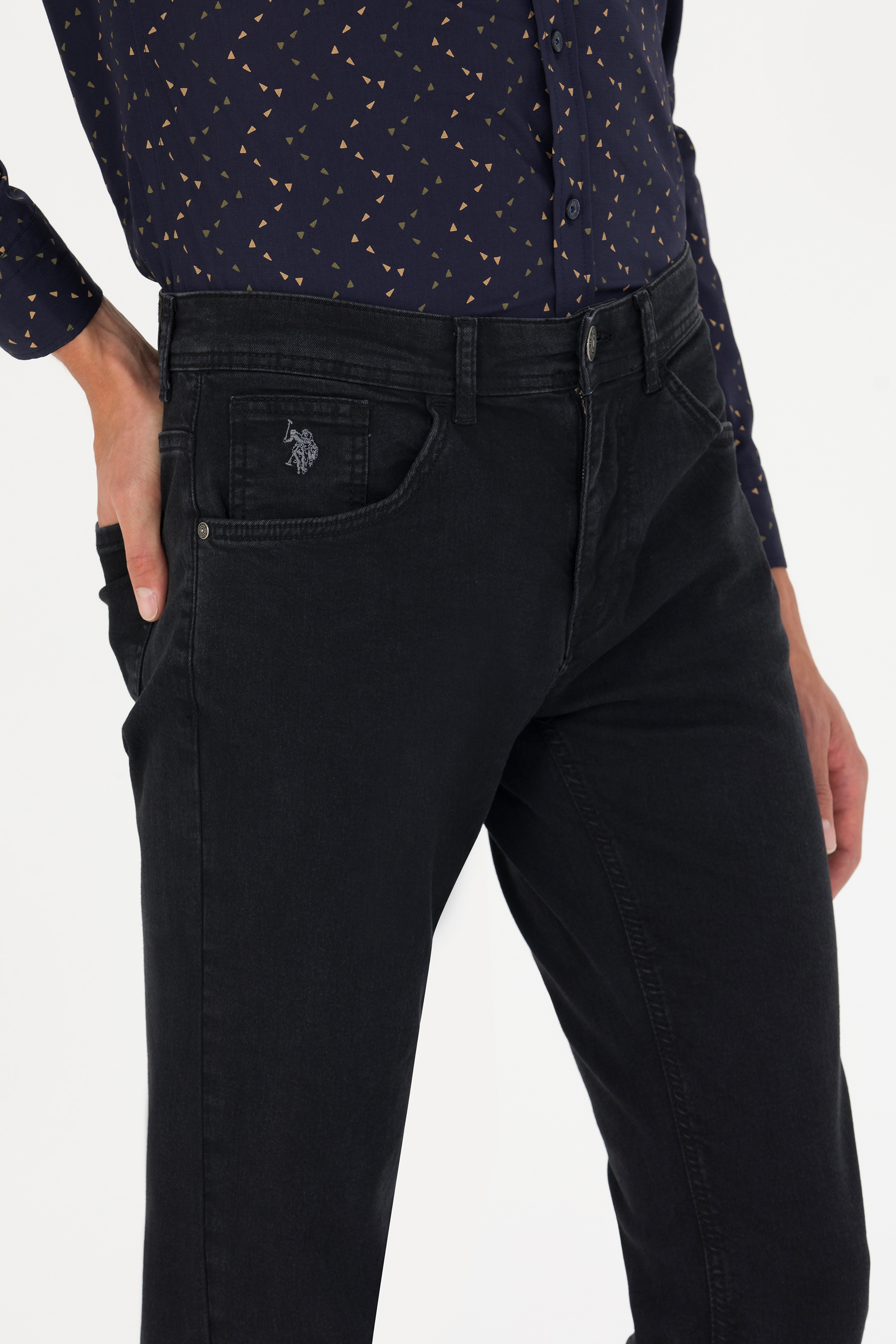 Erkek Siyah Jean Pantolon - Image 5