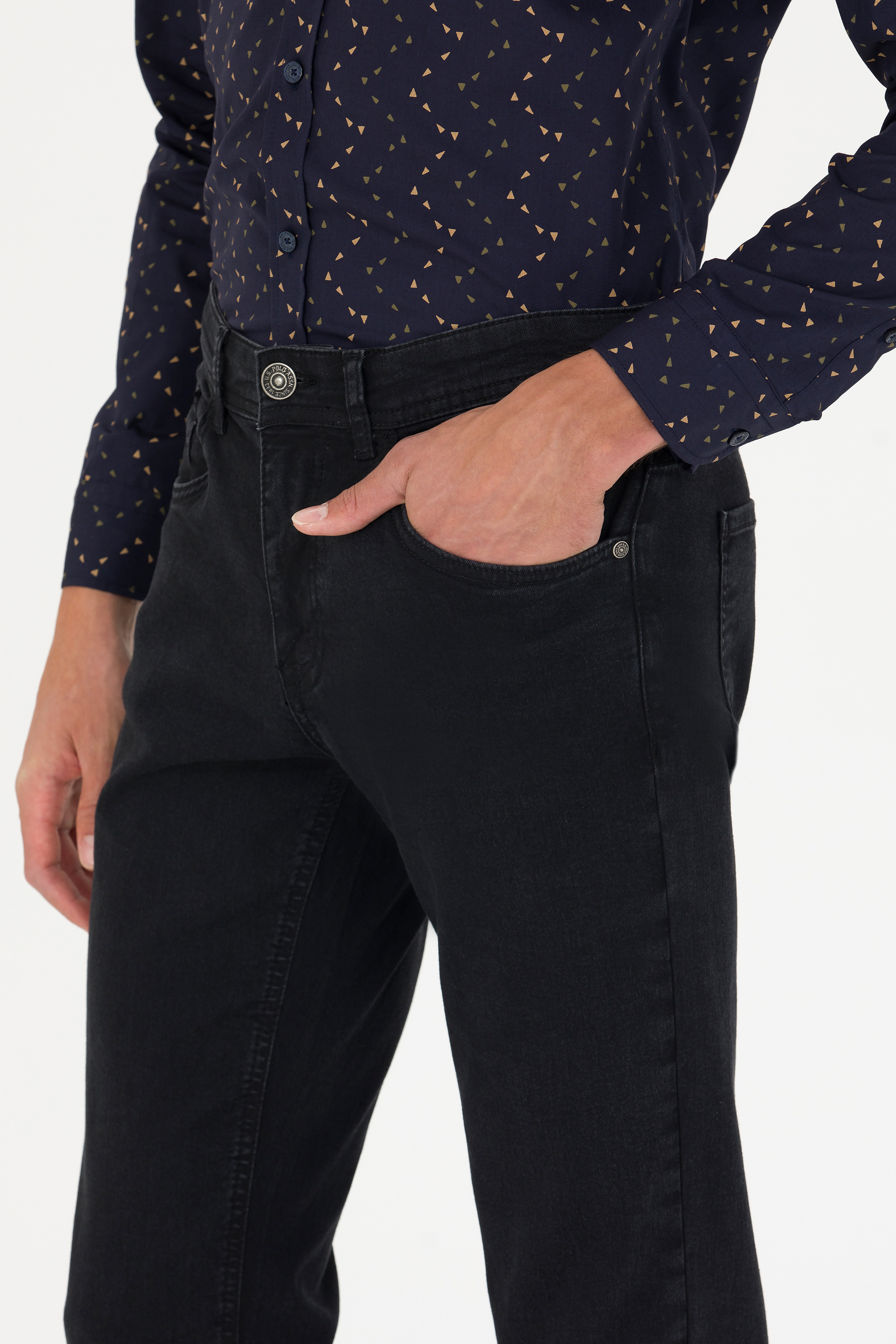 Erkek Siyah Jean Pantolon