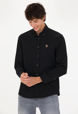Erkek Siyah Uzun Kollu Basic Gömlek - 50271292113