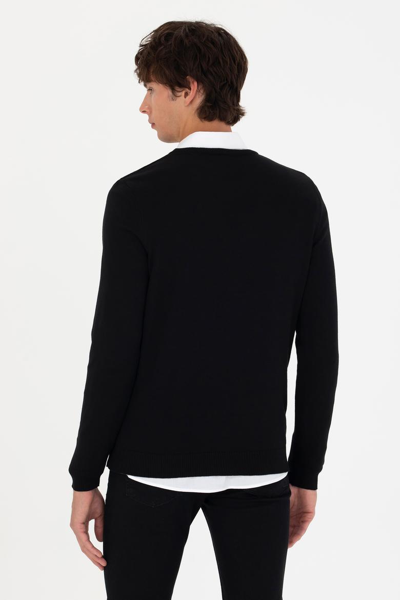 Erkek Siyah Basic Kazak - 50269003074