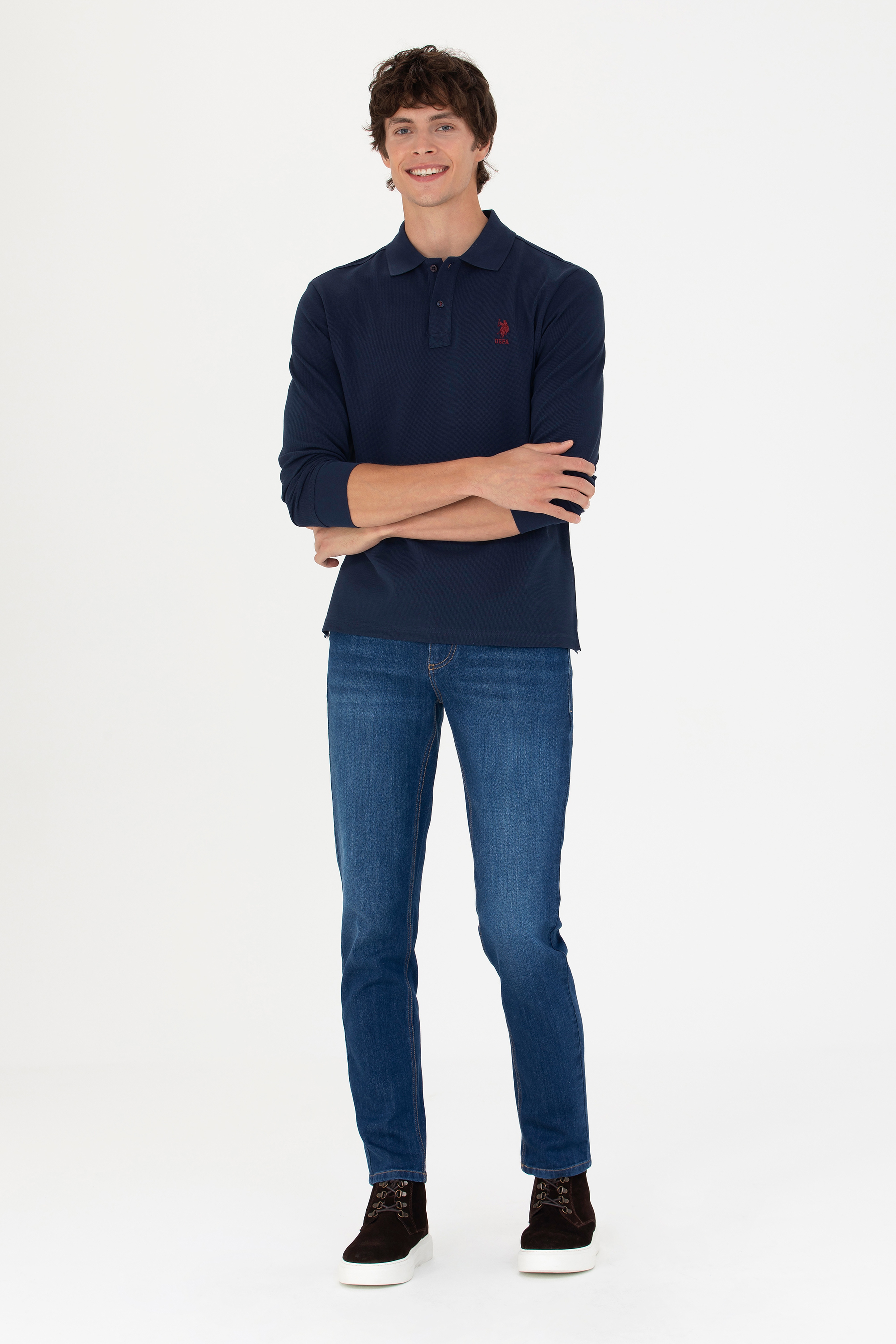 Erkek Lacivert Basic Sweatshirt - Image 4