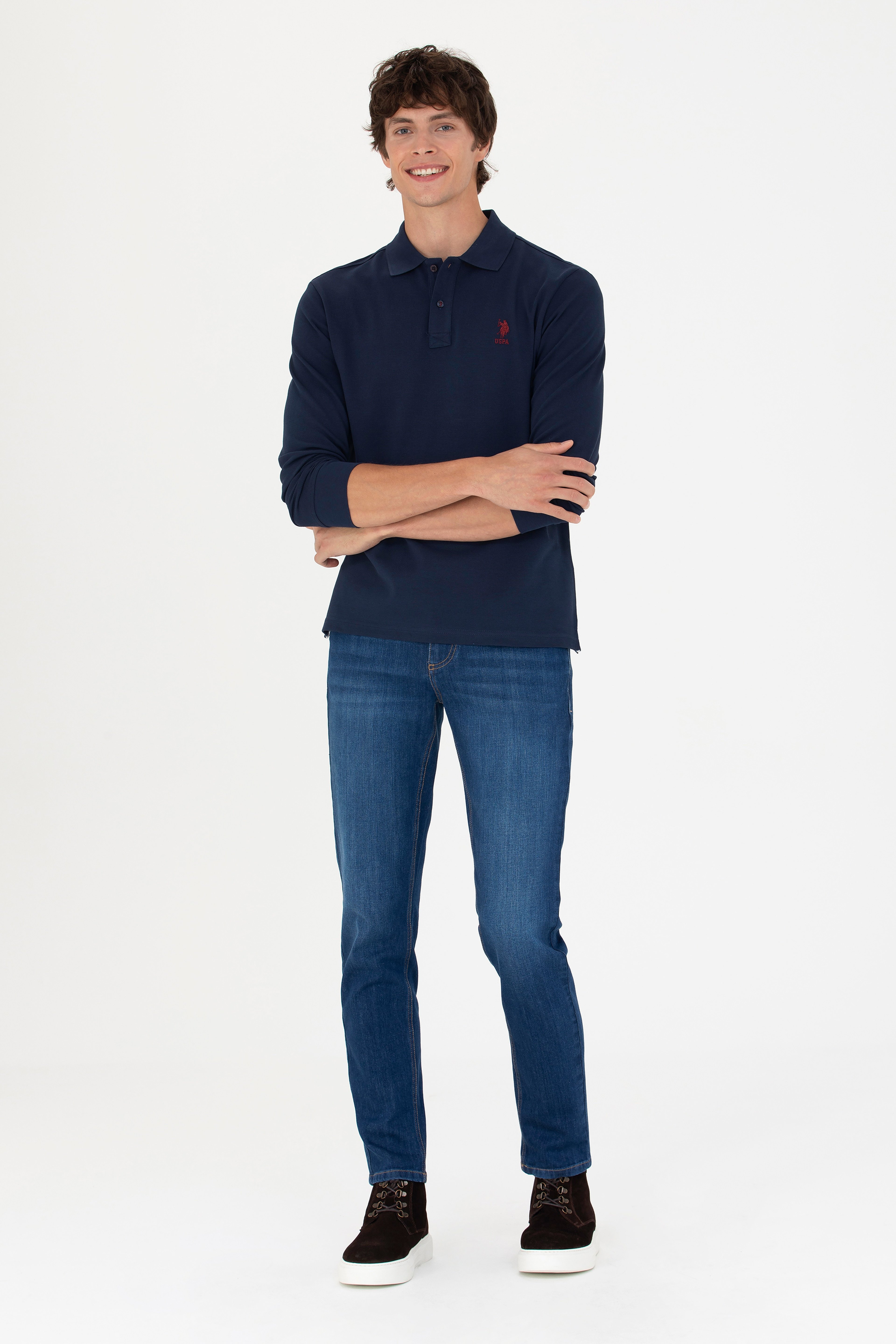 Erkek Lacivert Basic Sweatshirt