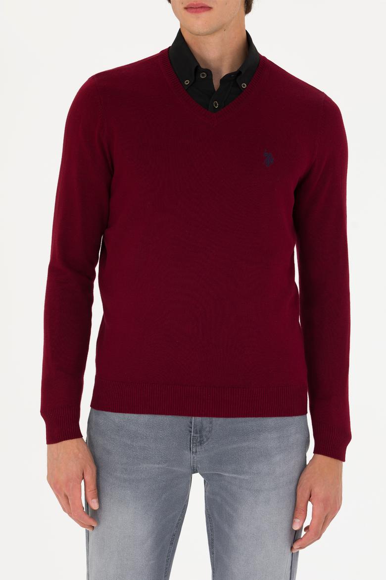 Erkek Bordo Basic Kazak - 50275819032