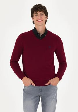 Erkek Bordo Basic Kazak - 50275819032