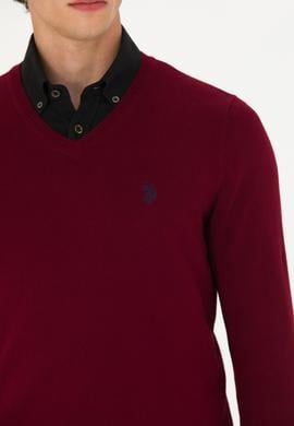 Erkek Bordo Basic Kazak - 50275819032