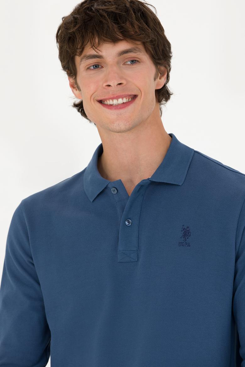 Erkek İndigo Basic Sweatshirt - 50269403168