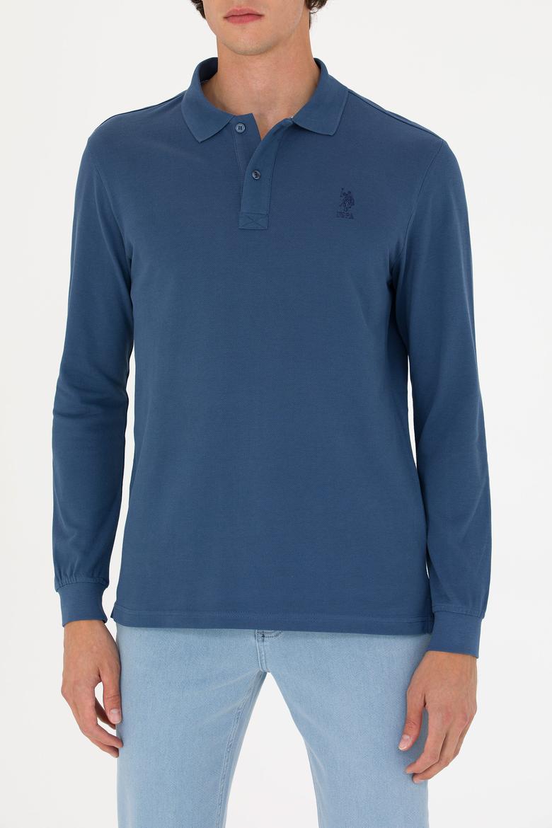 Erkek İndigo Basic Sweatshirt - 50269403168