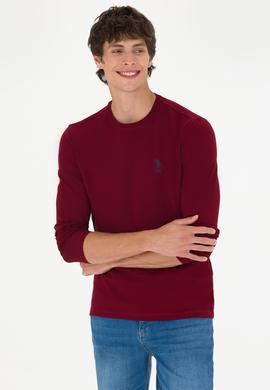 Erkek Bordo Basic Sweatshirt - 50269393051