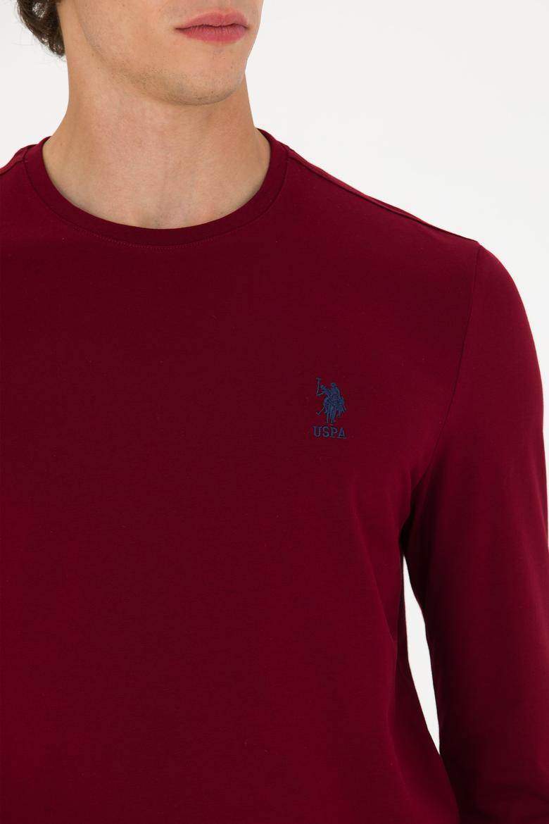Erkek Bordo Basic Sweatshirt - 50269393051