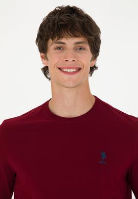 Erkek Bordo Basic Sweatshirt - 50269393051