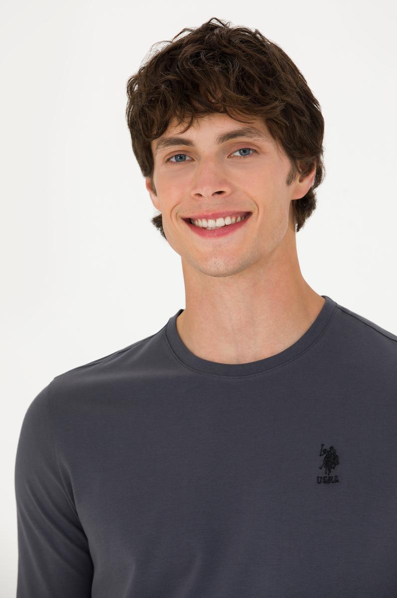 Erkek Antrasit Basic Sweatshirt