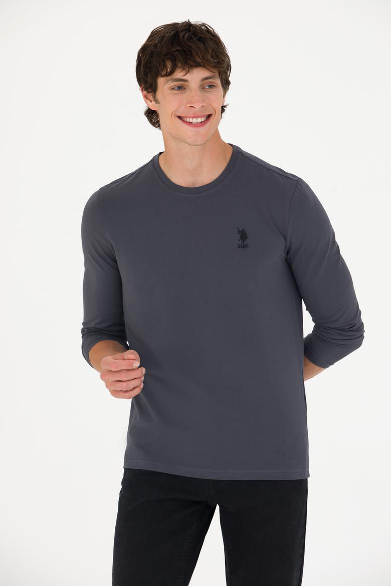 Erkek Antrasit Basic Sweatshirt - 50269393061