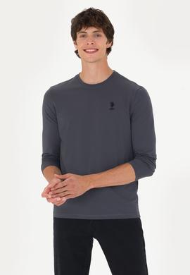 Erkek Antrasit Basic Sweatshirt - 50269393061