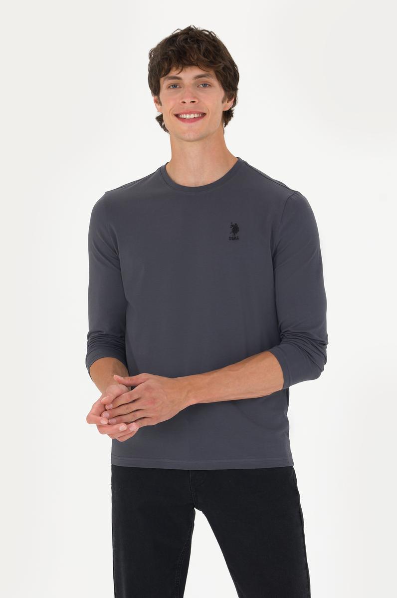 Erkek Antrasit Basic Sweatshirt
