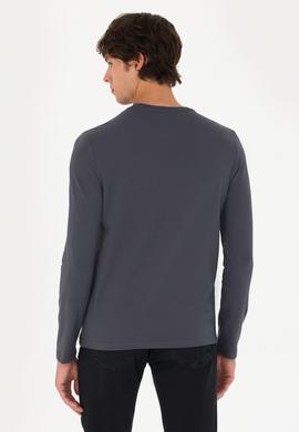 Erkek Antrasit Basic Sweatshirt - 50269393061