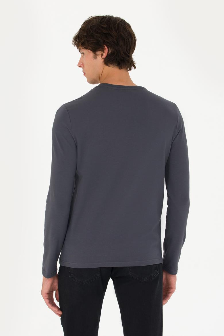 Erkek Antrasit Basic Sweatshirt - 50269393061