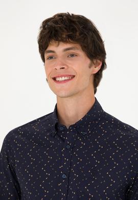 Erkek Lacivert Uzun Kollu Gömlek - 50272442025