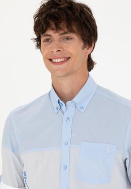 Erkek Mavi Uzun Kollu Gömlek - 50263758005