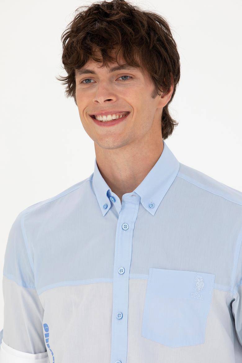 Erkek Mavi Uzun Kollu Gömlek - 50263758005