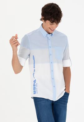 Erkek Mavi Uzun Kollu Gömlek - 50263758005