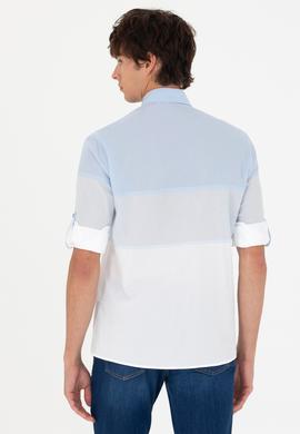 Erkek Mavi Uzun Kollu Gömlek - 50263758005