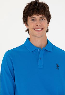 Erkek Kobalt Mavi Basic Sweatshirt - 50269403098