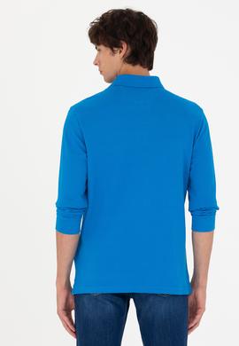 Erkek Kobalt Mavi Basic Sweatshirt - 50269403098