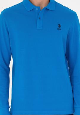 Erkek Kobalt Mavi Basic Sweatshirt - 50269403098