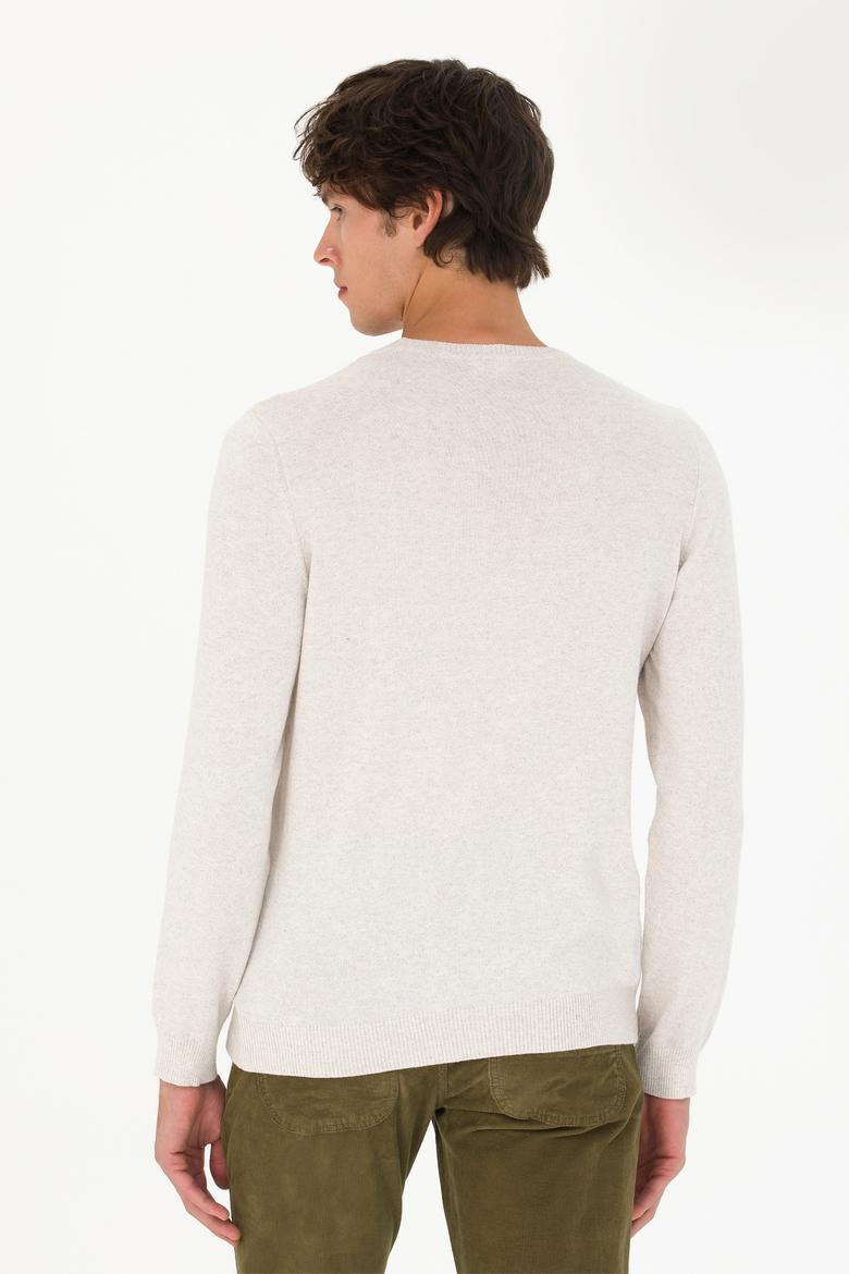 Erkek Taş Melanj Basic Kazak - 50275848109