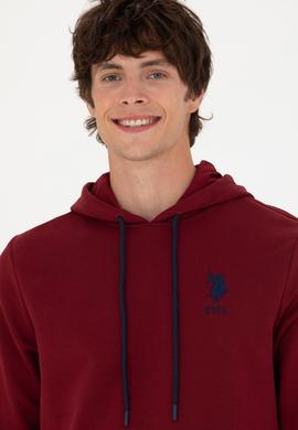 Erkek Bordo Basic Sweatshirt - 50269426101