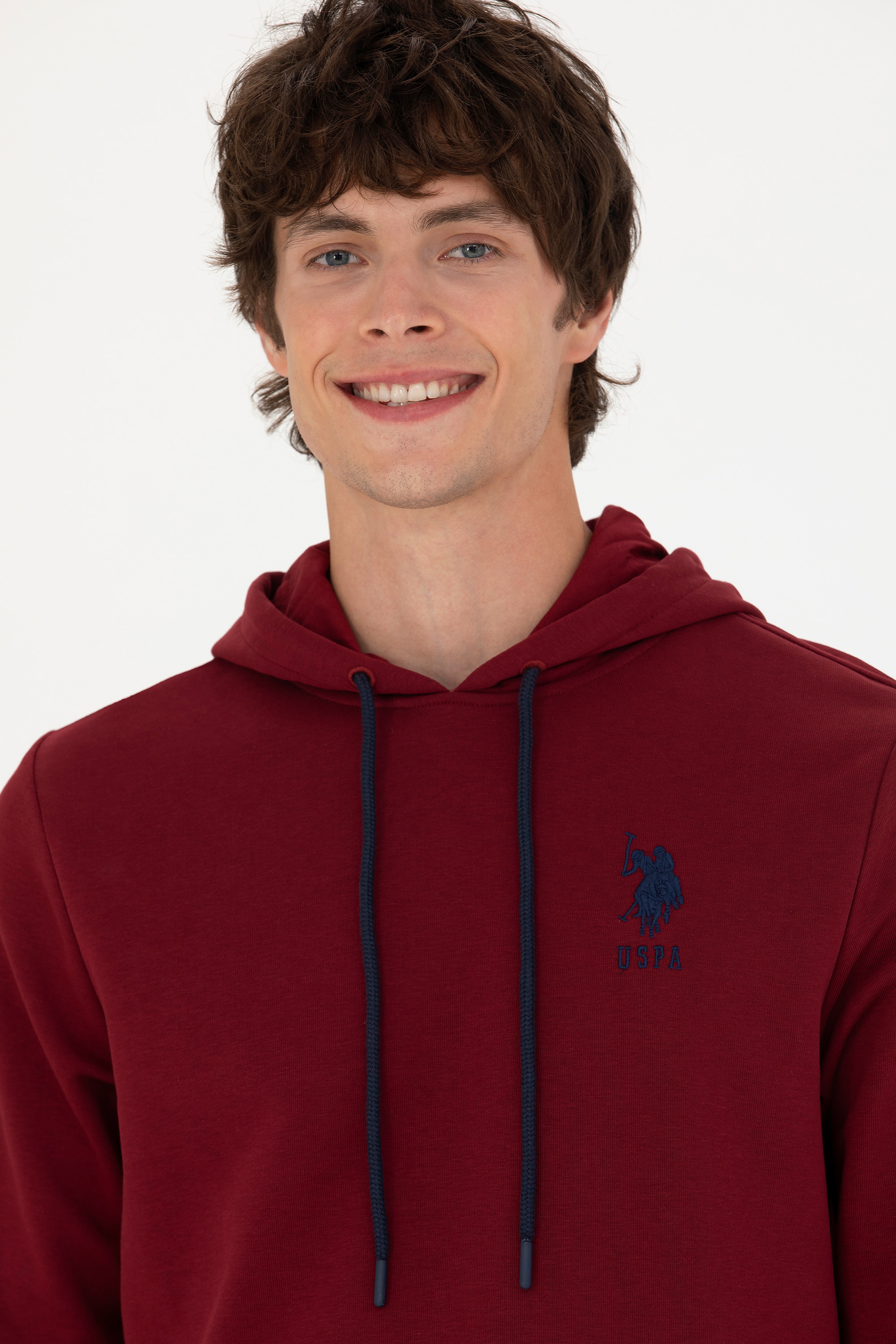 Erkek Bordo Basic Sweatshirt - Image 2
