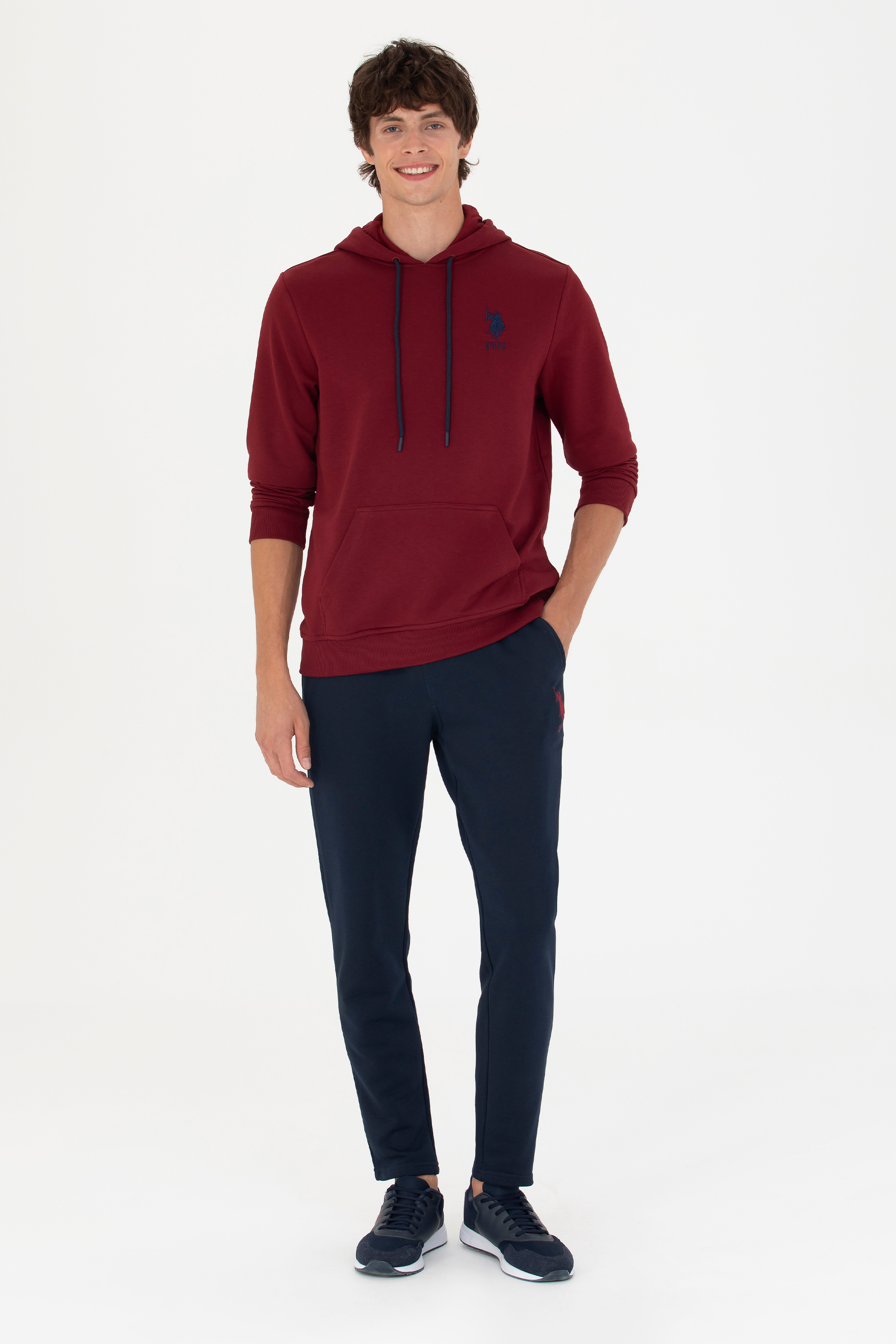 Erkek Bordo Basic Sweatshirt