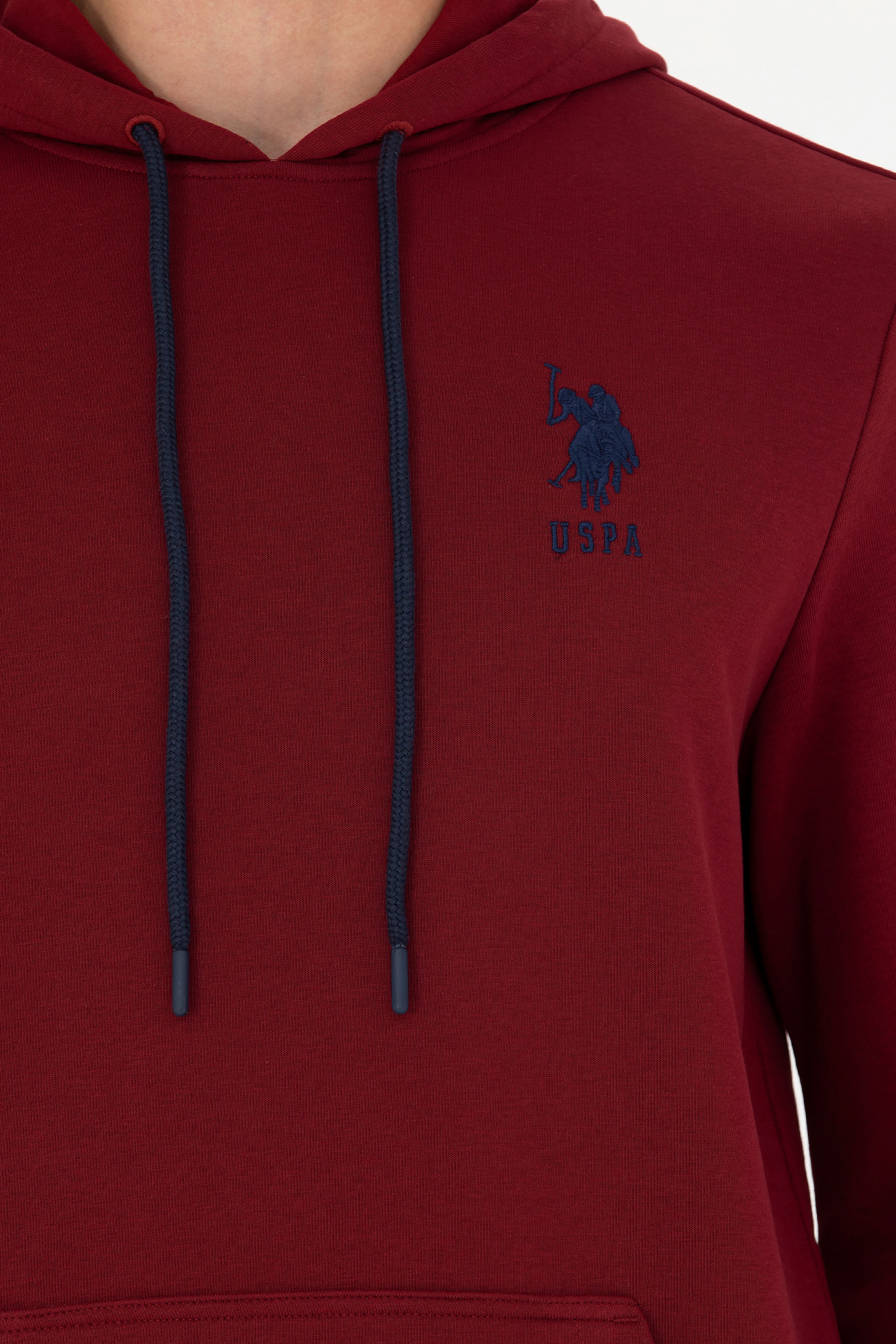 Erkek Bordo Basic Sweatshirt - Image 7