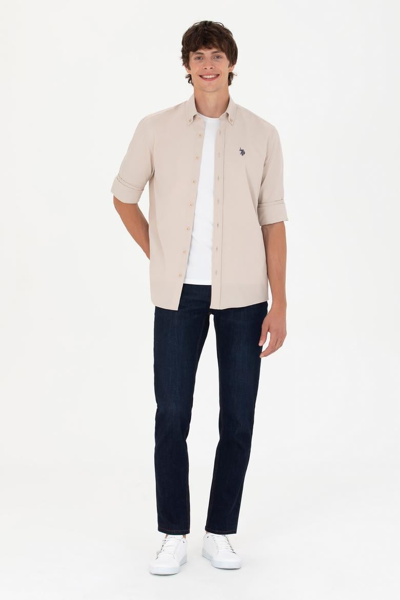 Erkek Taş Uzun Kollu Gömlek - 50266110023