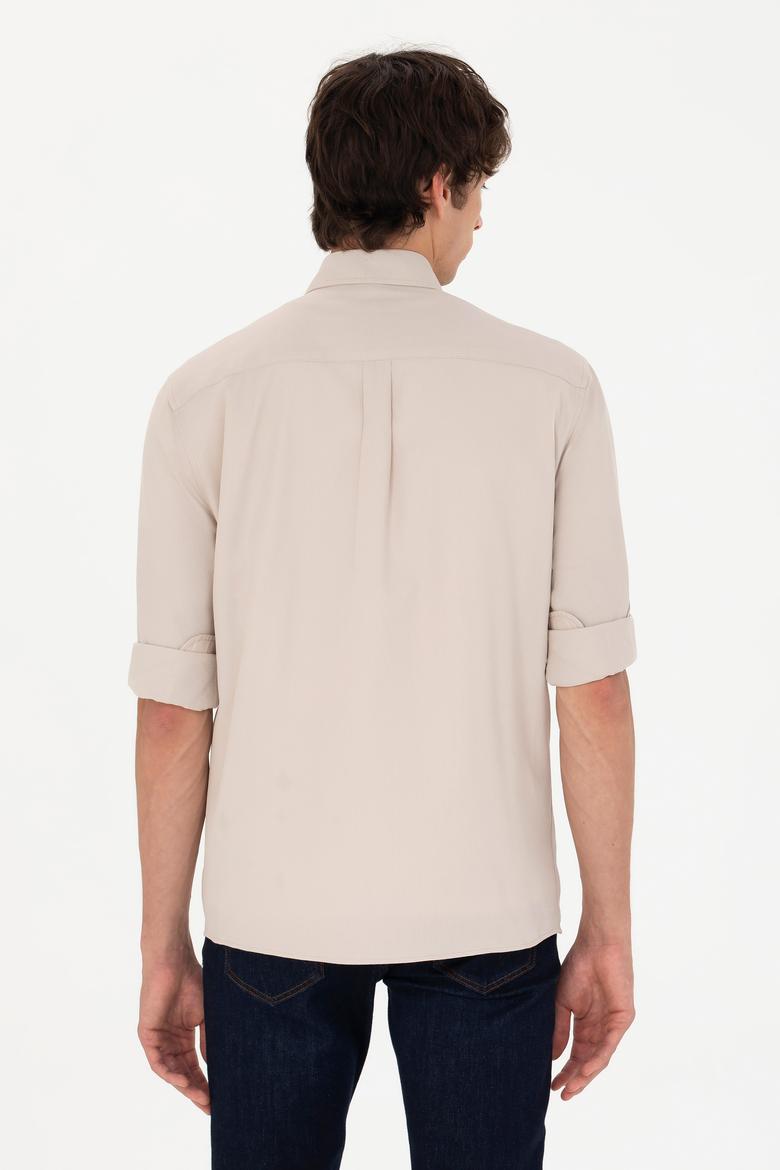 Erkek Taş Uzun Kollu Gömlek - 50266110023