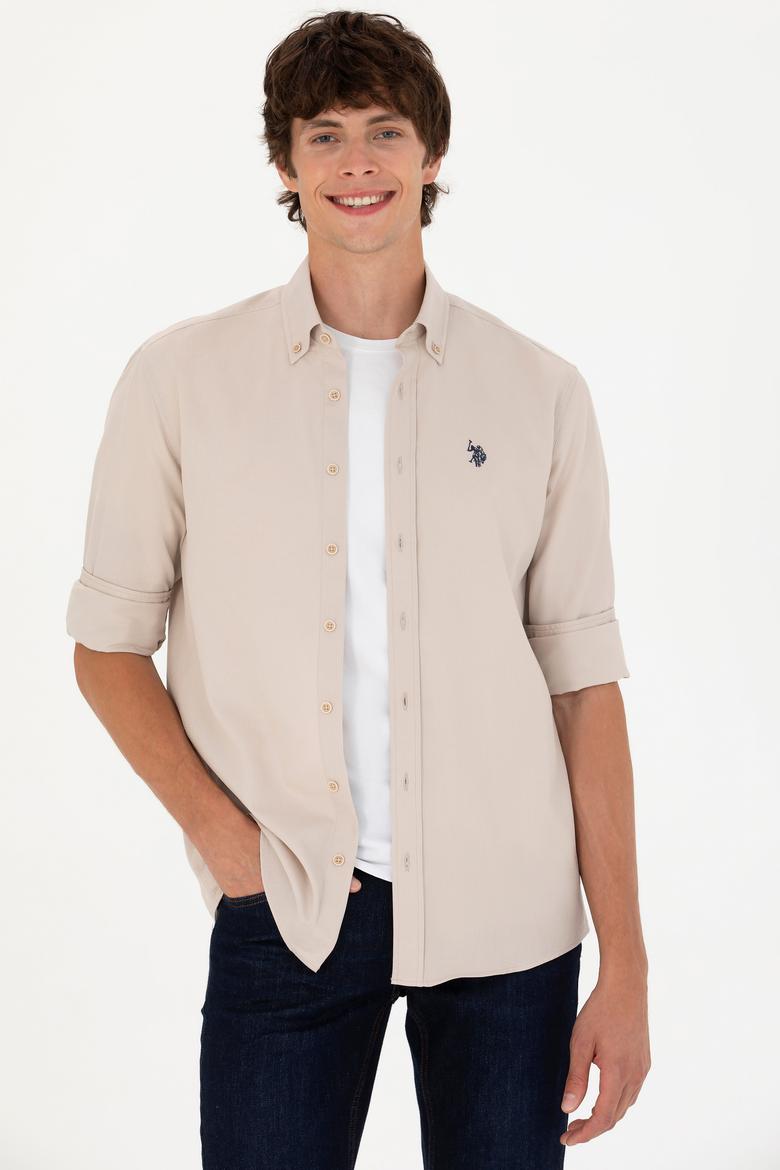 Erkek Taş Uzun Kollu Gömlek