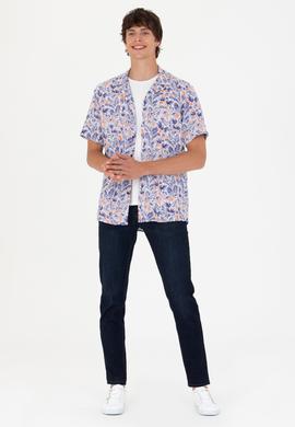 Erkek Lacivert Kısa Kollu Gömlek - 50266216008