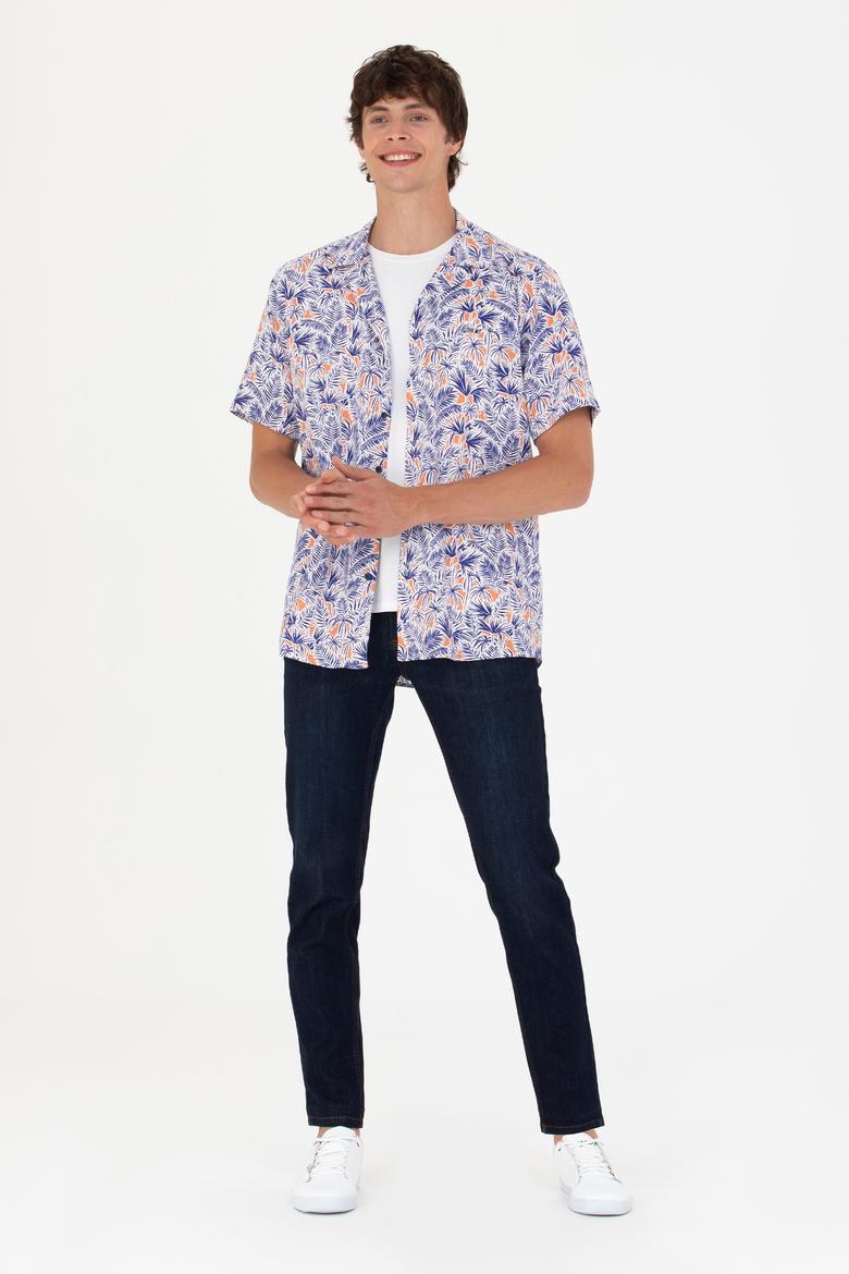 Erkek Lacivert Kısa Kollu Gömlek - 50266216008