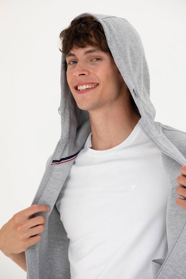 Erkek Gri Melanj Sweatshirt - 50263493011