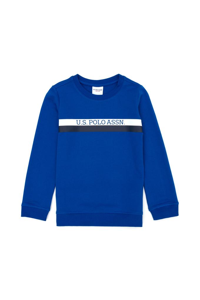 Çocuk Saks Basic Bisiklet Yaka Sweatshirt