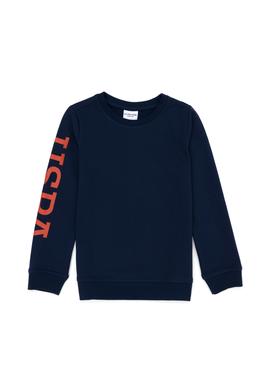 Çocuk Lacivert Basic Bisiklet Yaka Sweatshirt - 50274410024