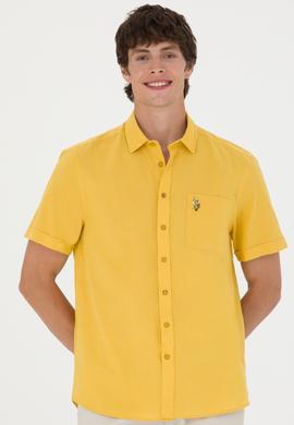 Erkek Safran Kısa Kollu Gömlek - 50249523067