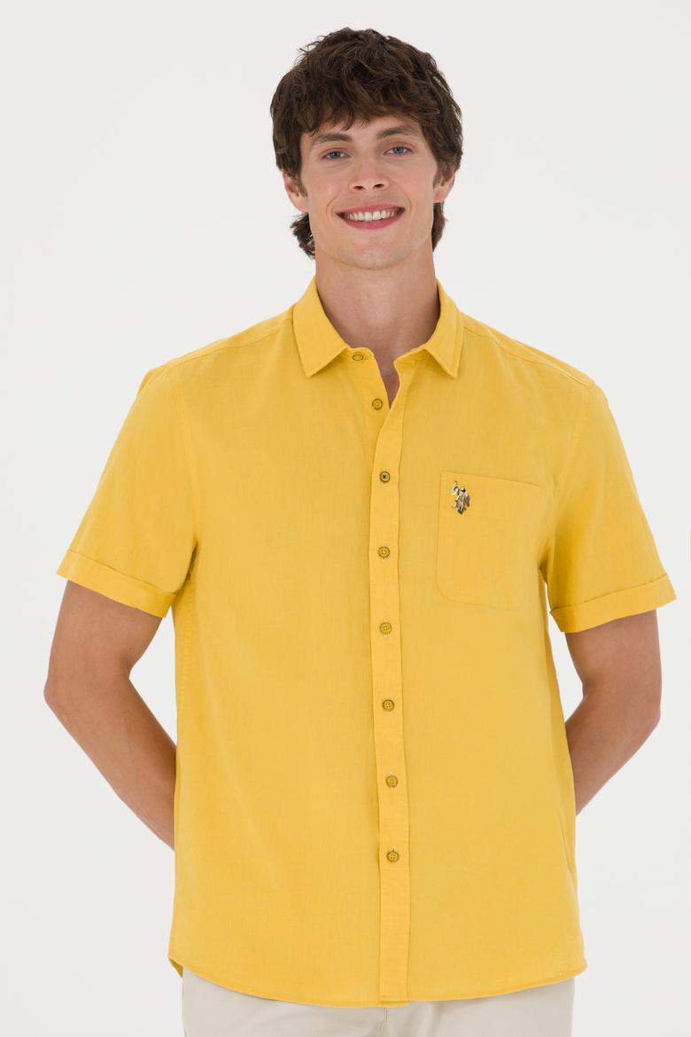 Erkek Safran Kısa Kollu Gömlek - 50249523067