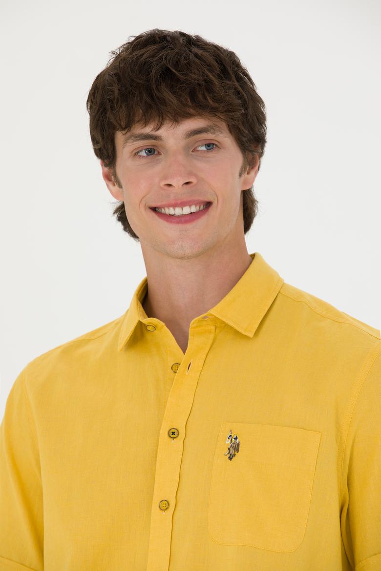 Erkek Safran Kısa Kollu Gömlek - 50249523067