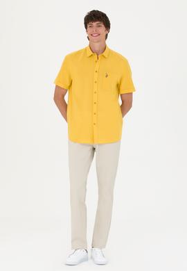Erkek Safran Kısa Kollu Gömlek - 50249523067