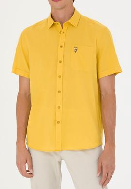 Erkek Safran Kısa Kollu Gömlek - 50249523067