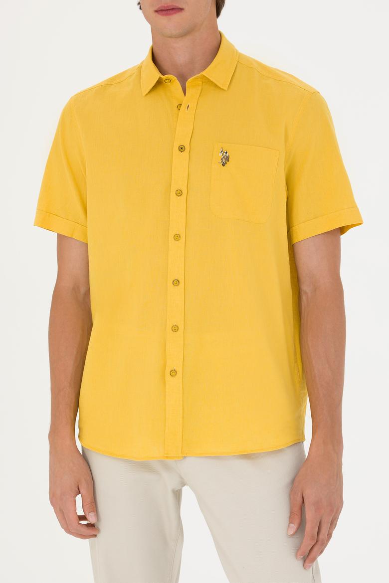 Erkek Safran Kısa Kollu Gömlek - 50249523067